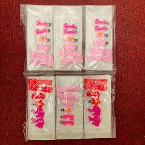 Barbie Hair Clips - Pink and Red
